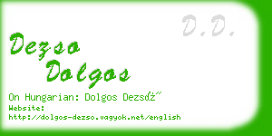 dezso dolgos business card